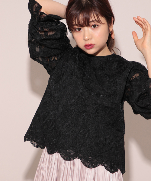apres jour（アプレジュール）の「刺繍レース袖ボリュームブラウス【ZOZOTOWN限定アイテム】（シャツ/ブラウス・レディース・ブラック/オフホワイト/アイボリー・フリー）」の12枚目の写真
