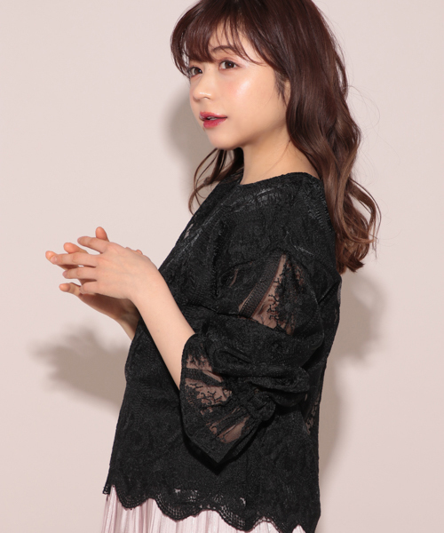 apres jour（アプレジュール）の「刺繍レース袖ボリュームブラウス【ZOZOTOWN限定アイテム】（シャツ/ブラウス・レディース・ブラック/オフホワイト/アイボリー・フリー）」の13枚目の写真