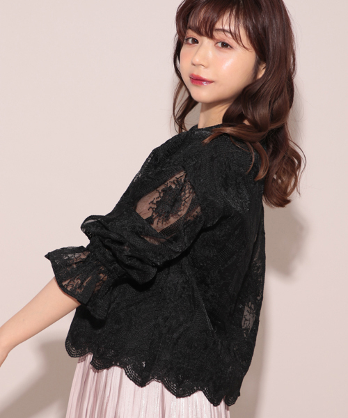 apres jour（アプレジュール）の「刺繍レース袖ボリュームブラウス【ZOZOTOWN限定アイテム】（シャツ/ブラウス・レディース・ブラック/オフホワイト/アイボリー・フリー）」の14枚目の写真