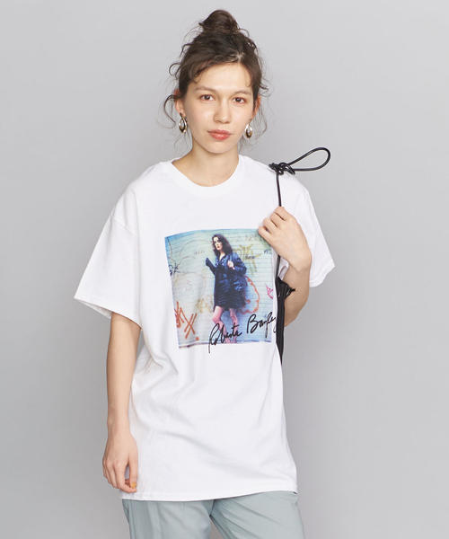 BEAUTY&YOUTH UNITED ARROWS(ビューティーアンドユースユナイテッドアローズ)の「【別注】<ROBERTA BAYLEY>ショートスリーブTシャツ(Tシャツ/カットソー・レディース・その他1/ホワイト/ブラック・MEDIUM)」の1枚目の写真