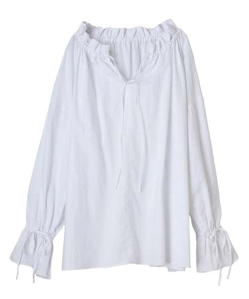 CLANE(クラネ)の「2WAY OFF-SHOULDER BULKY TOPS(シャツ/ブラウス・レディース・ホワイト/ブラック/ブラウン・1/2)」の15枚目の写真