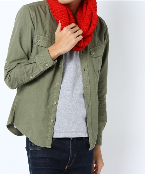 WEGO（ウィゴー）の「WEGO/プレーンニットスヌード（ストール/ショール・メンズ・ブラック/グレー/サックスブルー/ネイビー/ライトパープル/レッド/グリーン/ライトピンク・FREE）」の10枚目の写真