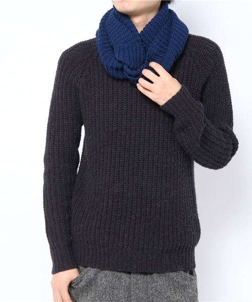 WEGO（ウィゴー）の「WEGO/プレーンニットスヌード（ストール/ショール・メンズ・ブラック/グレー/サックスブルー/ネイビー/ライトパープル/レッド/グリーン/ライトピンク・FREE）」の14枚目の写真