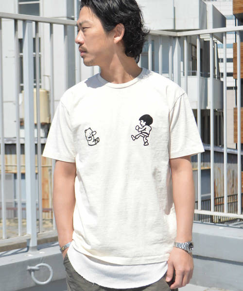 ROOPTOKYO(ループトウキョウ)の「Mixta/ミクスタ “BLACK BELT” SS CREWNECK T-SHIRT(Tシャツ/カットソー・メンズ・ブラック/オートミール/ナチュラル・S/M/L/XL)」の3枚目の写真