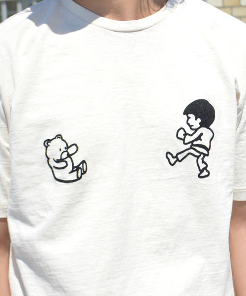 ROOPTOKYO(ループトウキョウ)の「Mixta/ミクスタ “BLACK BELT” SS CREWNECK T-SHIRT(Tシャツ/カットソー・メンズ・ブラック/オートミール/ナチュラル・S/M/L/XL)」の6枚目の写真