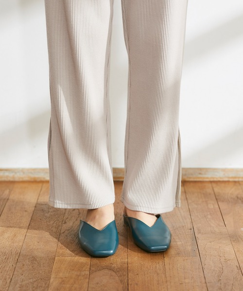Chaco closet(チャコ クローゼット)の「リラックスカットリブサイドスリット ウエストゴムパンツ(その他パンツ・レディース・テラコッタ/ブラック/ベージュ系その他/ベージュ/杢グレー・FREE)」の7枚目の写真