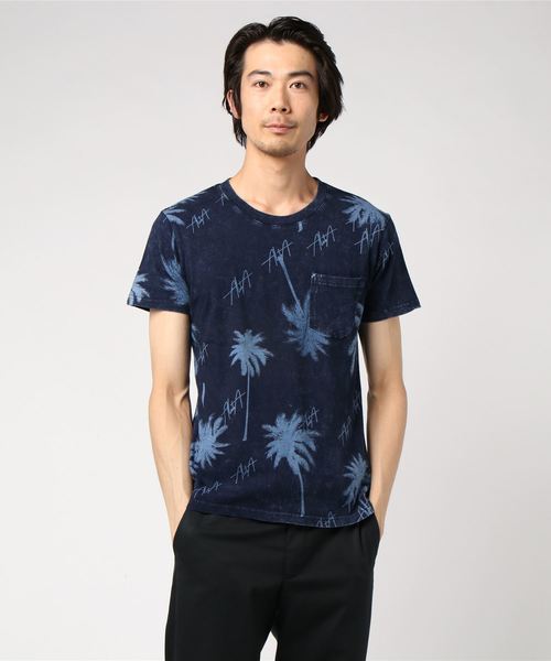 セール ビーチに映えるサーフ系デザインtシャツ インディゴ染め Tシャツ カットソー Evolution エボリューション のファッション通販 Zozotown