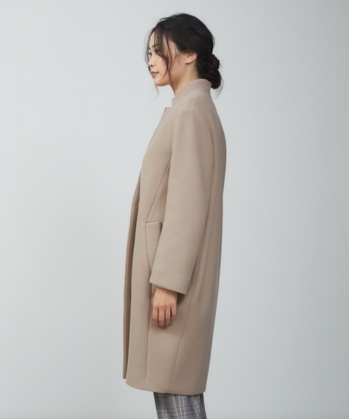qualite（カリテ）の「【昨年も大ヒット】コクーンビーバーコート（トレンチコート・レディース・グレイッシュベージュ/オフホワイト/ピンク/ブラック/ベージュ・36/38）」の16枚目の写真