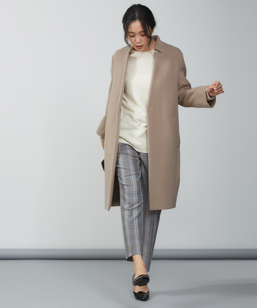 qualite（カリテ）の「【昨年も大ヒット】コクーンビーバーコート（トレンチコート・レディース・グレイッシュベージュ/オフホワイト/ピンク/ブラック/ベージュ・36/38）」の20枚目の写真