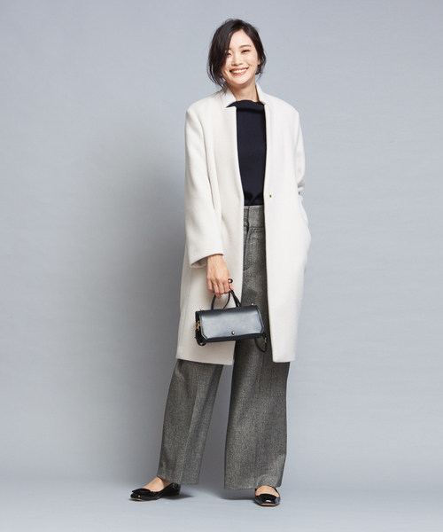 qualite（カリテ）の「【昨年も大ヒット】コクーンビーバーコート（トレンチコート・レディース・グレイッシュベージュ/オフホワイト/ピンク/ブラック/ベージュ・36/38）」の18枚目の写真