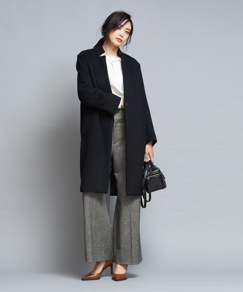 qualite（カリテ）の「【昨年も大ヒット】コクーンビーバーコート（トレンチコート・レディース・グレイッシュベージュ/オフホワイト/ピンク/ブラック/ベージュ・36/38）」の8枚目の写真