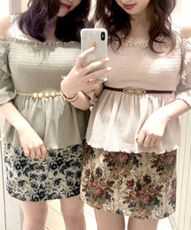 フリルシャーリングTOPS