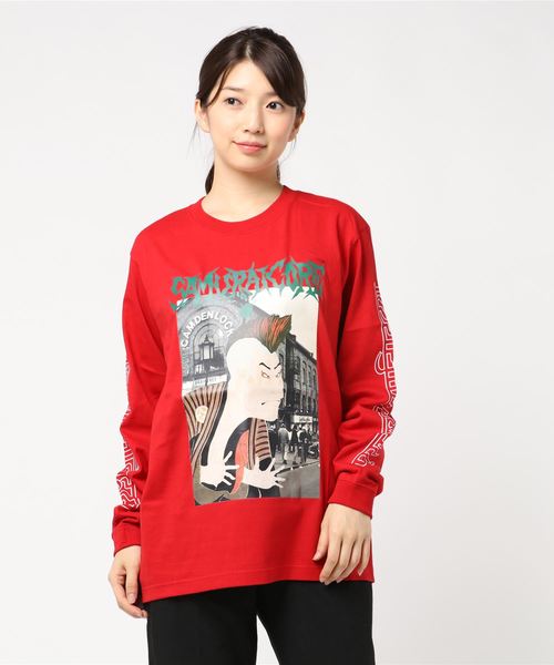 Samuraicore サムライコア Punk Tシャツ カットソー L H P エルエイチピー のファッション Women トップス セール 侍 ロングスリーブtシャツ ロンt Tシャツ カットソー 返品送料無料 Tシャツ カットソー