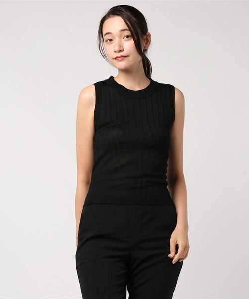 SPIGA（スピーガ）の「ノースリリブニットＴＯＰＳ（ニット/セーター・レディース・ホワイト/ブラック/グレー/レッド/カーキ/ブルー/ボルドー・FREE）」の17枚目の写真