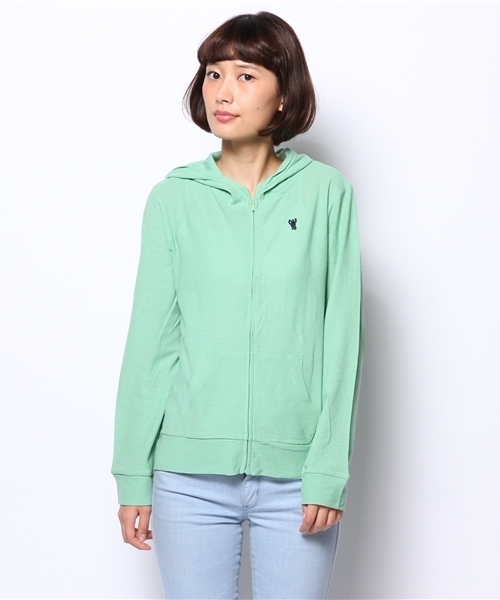 coen(コーエン)の「UVカットジップアップパーカー(パーカー・レディース・ホワイト/イエロー/ケリー/ネイビー・LARGE/MEDIUM)」の1枚目の写真