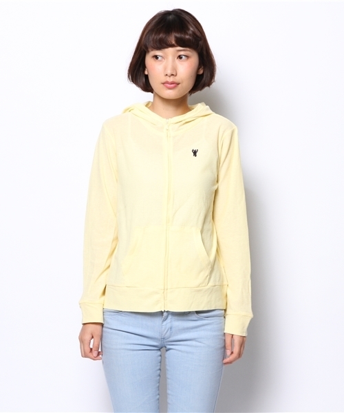 coen(コーエン)の「UVカットジップアップパーカー(パーカー・レディース・ホワイト/イエロー/ケリー/ネイビー・LARGE/MEDIUM)」の5枚目の写真