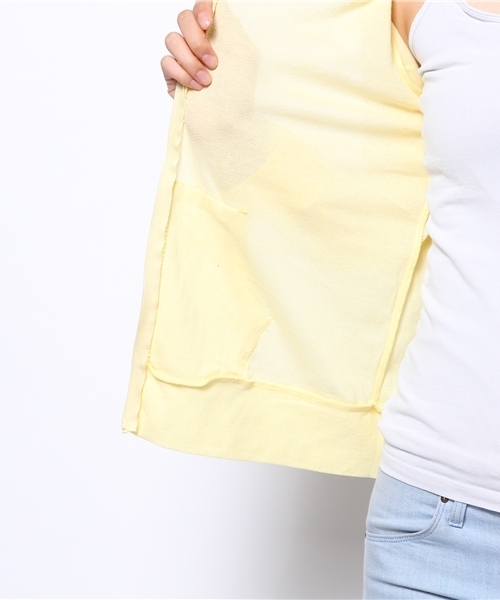 coen(コーエン)の「UVカットジップアップパーカー(パーカー・レディース・ホワイト/イエロー/ケリー/ネイビー・LARGE/MEDIUM)」の7枚目の写真