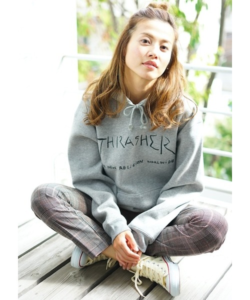 THRASHER(スラッシャー)の「New Religion Worldwide HOODIE SWEAT PARKA / スラッシャー プルオーバー パーカー ロゴ マークゴンザレス(パーカー・メンズ・ネイビー/ブラック/グレー/ホワイト/バーガンディー/グリーン・SMALL/MEDIUM/LARGE/X-LARGE)」の22枚目の写真