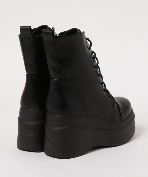 YOSUKE（ヨースケ）の「「YOSUKE/ヨースケ」厚底レースアップショートブーツ（ブーツ・レディース・ブラック/マルチ/クリアブラック/ブラック系その他/ブラック系その他2/ダークブラウン・LL/S/M/L）」の7枚目の写真