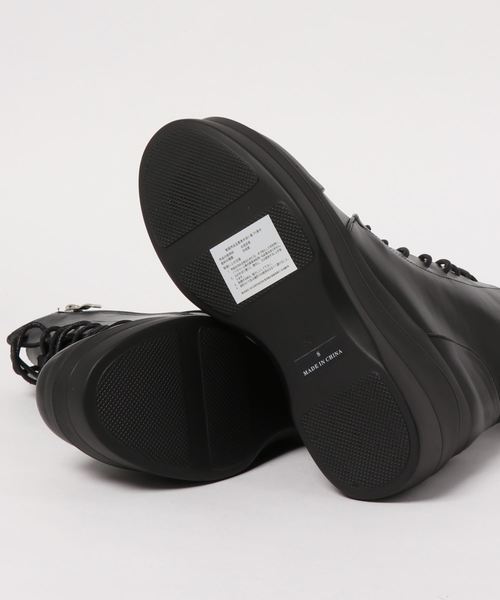 YOSUKE（ヨースケ）の「「YOSUKE/ヨースケ」厚底レースアップショートブーツ（ブーツ・レディース・ブラック/マルチ/クリアブラック/ブラック系その他/ブラック系その他2/ダークブラウン・LL/S/M/L）」の8枚目の写真