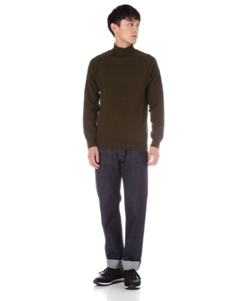 SUNSPEL（サンスペル）の「SUNSPEL / MEN’S LAMBSWOOL（ニット/セーター・メンズ・ネイビー/グリーン・MEDIUM/LARGE）」の3枚目の写真