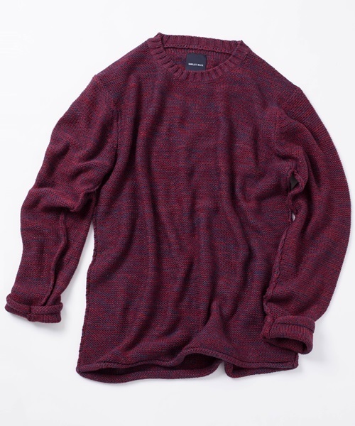 SHIPS JET BLUE（シップスジェットブルー）の「SHIPS JET BLUE(シップス ジェットブルー): メランジ クルーネックニット 14AW■（ニット/セーター・メンズ・チャコールグレー/ナチュラル/ネイビー/ワイン・MEDIUM/LARGE/SMALL）」の9枚目の写真