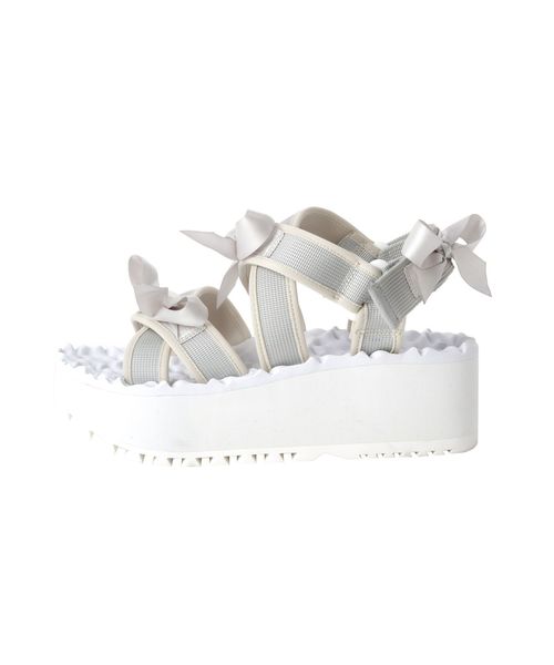 merry jenny（メリージェニー）の「クロスリボンベルクロサンダル（サンダル・レディース・グレー/カーキ/ブラック・LARGE/MEDIUM）」の18枚目の写真