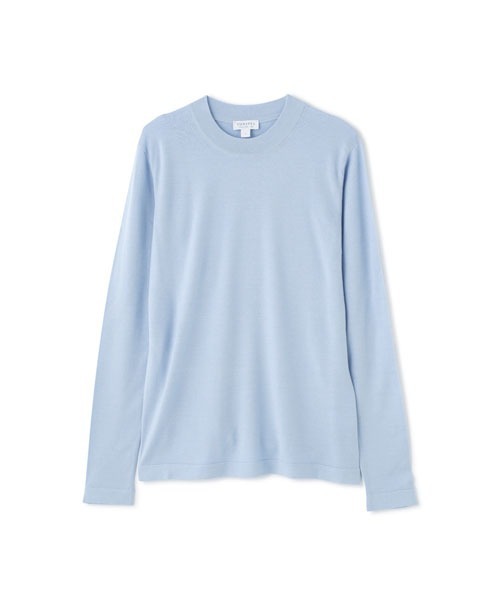 SUNSPEL(サンスペル)の「SUNSPEL / WOMEN’S MERINO SILK(ニット/セーター・レディース・ライトブルー・2)」の1枚目の写真