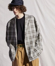 MAISON SPECIAL | 《ユニセックスアイテム》チェック/無地ストレッチスーパーオーバーテーラードジャケット 【MAISON SPECIAL/メゾンスペシャル】■セットアップ対応■(テーラードジャケット)