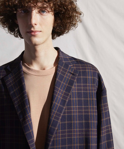 MAISON SPECIAL(メゾンスペシャル)の「《ユニセックスアイテム》チェック/無地ストレッチスーパーオーバーテーラードジャケット 【MAISON SPECIAL/メゾンスペシャル】■セットアップ対応■(テーラードジャケット・メンズ・ブラック/ベージュ/ネイビー/ブラウン・44/46/48)」の18枚目の写真