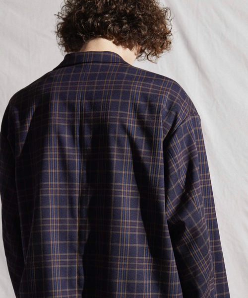 MAISON SPECIAL(メゾンスペシャル)の「《ユニセックスアイテム》チェック/無地ストレッチスーパーオーバーテーラードジャケット 【MAISON SPECIAL/メゾンスペシャル】■セットアップ対応■(テーラードジャケット・メンズ・ブラック/ベージュ/ネイビー/ブラウン・44/46/48)」の6枚目の写真