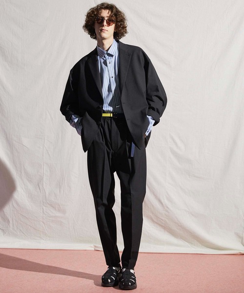 MAISON SPECIAL(メゾンスペシャル)の「《ユニセックスアイテム》チェック/無地ストレッチスーパーオーバーテーラードジャケット 【MAISON SPECIAL/メゾンスペシャル】■セットアップ対応■(テーラードジャケット・メンズ・ブラック/ベージュ/ネイビー/ブラウン・44/46/48)」の13枚目の写真