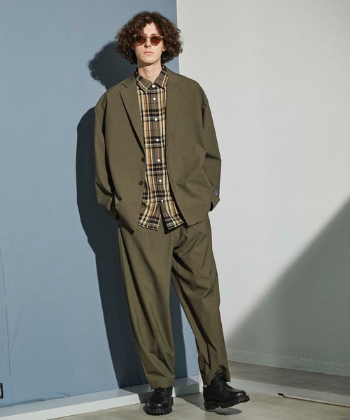 MAISON SPECIAL(メゾンスペシャル)の「《ユニセックスアイテム》チェック/無地ストレッチスーパーオーバーテーラードジャケット 【MAISON SPECIAL/メゾンスペシャル】■セットアップ対応■(テーラードジャケット・メンズ・ブラック/ベージュ/ネイビー/ブラウン・44/46/48)」の17枚目の写真