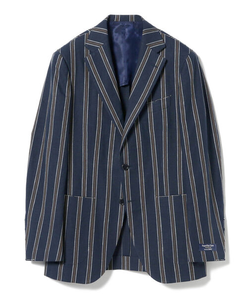 BEAMS F / ANGELICO リネンコットン ストライプ ジャケット BEAMS F / ANGELICO リネンコットン ストライプ ジャケット