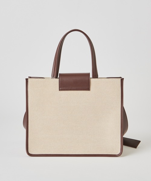 mystic（ミスティック）の「WEB限定 loti  キャンバスコンビスクエアバッグ（ショルダーバッグ・レディース・ブラック/ブラウン・FREE）」の10枚目の写真