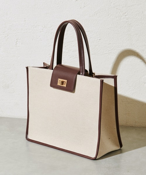 mystic（ミスティック）の「WEB限定 loti  キャンバスコンビスクエアバッグ（ショルダーバッグ・レディース・ブラック/ブラウン・FREE）」の15枚目の写真