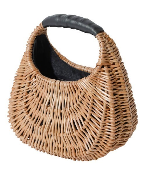 EIMY ISTOIRE(エイミーイストワール)の「ラウンドピクニックバッグ(かごバッグ・レディース・ブラック/ブラウン・FREE)」の15枚目の写真