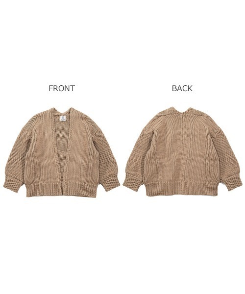 devirock（デビロック）の「ざっくりカーディガン（カーディガン/ボレロ・キッズ・ヘザーチャコール/キャメル/ベージュ/アイボリー・120cm/140cm/130cm/160cm/100cm/150cm/110cm）」の11枚目の写真