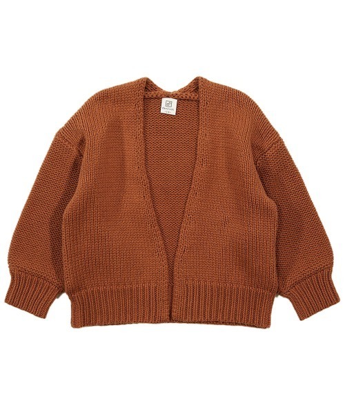 devirock（デビロック）の「ざっくりカーディガン（カーディガン/ボレロ・キッズ・ヘザーチャコール/キャメル/ベージュ/アイボリー・120cm/140cm/130cm/160cm/100cm/150cm/110cm）」の15枚目の写真