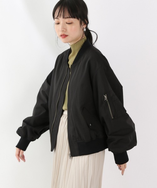 LOWRYS FARM（ローリーズファーム）の「ビックシルエットＭＡ－１　892569（MA-1・レディース・ブラック/カーキ/アイボリー・FREE）」の3枚目の写真