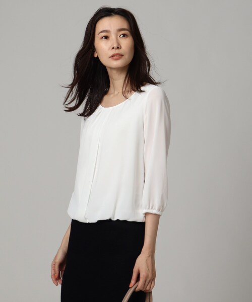 セール L 洗える 裾ギャザータックブラウス シャツ ブラウス Untitled アンタイトル のファッション通販 Zozotown