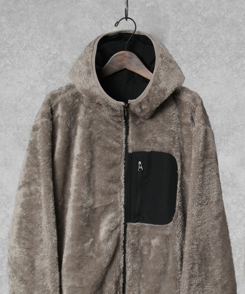 make a ray!（メイク ア レイ！）の「ボアファー×ナイロンマウンテンパーカー/リバーシブル（マウンテンパーカー・メンズ・ホワイト/その他1/グレー/ブラック・M/XL/L）」の3枚目の写真