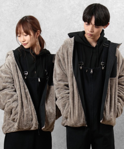 make a ray!（メイク ア レイ！）の「ボアファー×ナイロンマウンテンパーカー/リバーシブル（マウンテンパーカー・メンズ・ホワイト/その他1/グレー/ブラック・M/XL/L）」の7枚目の写真