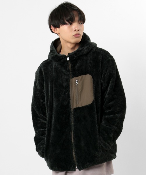 make a ray!（メイク ア レイ！）の「ボアファー×ナイロンマウンテンパーカー/リバーシブル（マウンテンパーカー・メンズ・ホワイト/その他1/グレー/ブラック・M/XL/L）」の6枚目の写真