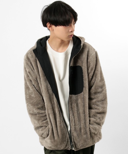 make a ray!（メイク ア レイ！）の「ボアファー×ナイロンマウンテンパーカー/リバーシブル（マウンテンパーカー・メンズ・ホワイト/その他1/グレー/ブラック・M/XL/L）」の8枚目の写真