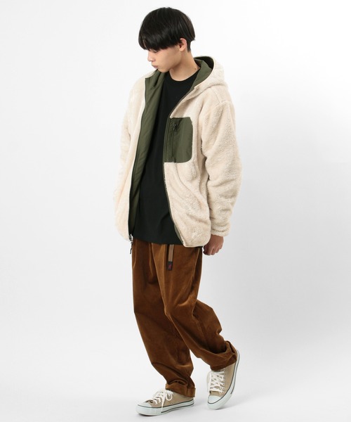 make a ray!（メイク ア レイ！）の「ボアファー×ナイロンマウンテンパーカー/リバーシブル（マウンテンパーカー・メンズ・ホワイト/その他1/グレー/ブラック・M/XL/L）」の18枚目の写真