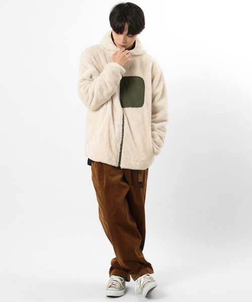 make a ray!（メイク ア レイ！）の「ボアファー×ナイロンマウンテンパーカー/リバーシブル（マウンテンパーカー・メンズ・ホワイト/その他1/グレー/ブラック・M/XL/L）」の19枚目の写真