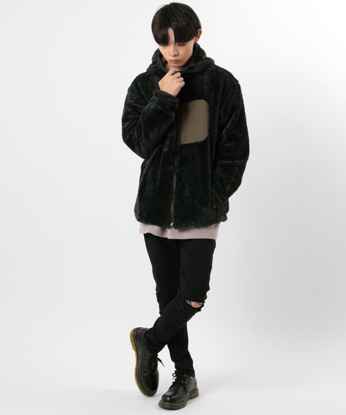 make a ray!（メイク ア レイ！）の「ボアファー×ナイロンマウンテンパーカー/リバーシブル（マウンテンパーカー・メンズ・ホワイト/その他1/グレー/ブラック・M/XL/L）」の21枚目の写真