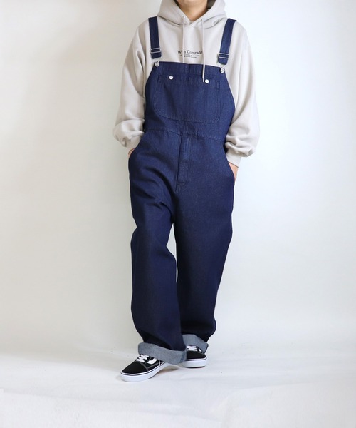 ILL'S(イルズ)の「ILL'S / イルズ ワイドオーバーオール(サロペット/オーバーオール・メンズ・ホワイト/ブラック/ベージュ/インディゴブルー・M/L)」の17枚目の写真