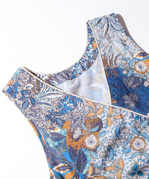 F/CE. （エフシーイー）の「F/CE. FLORAL PRINT CACHE-COEUR SALOPETTE / エフシーイー 花柄サロペット（サロペット/オーバーオール・レディース・ブルー/その他・S）」の6枚目の写真